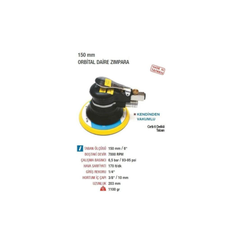 Yama AT-7046 Havalı Orbital Daire Zımpara Makinesi 150mm
