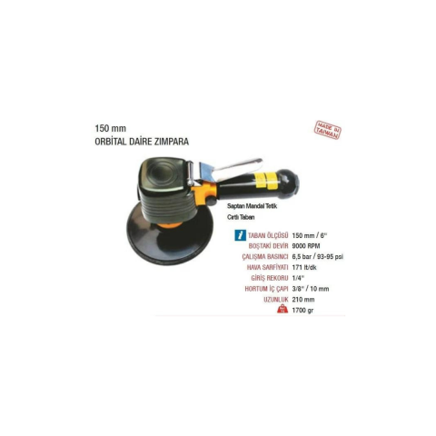 Yama AT-7015P Havalı Daire Zımpara Makinesi 150mm