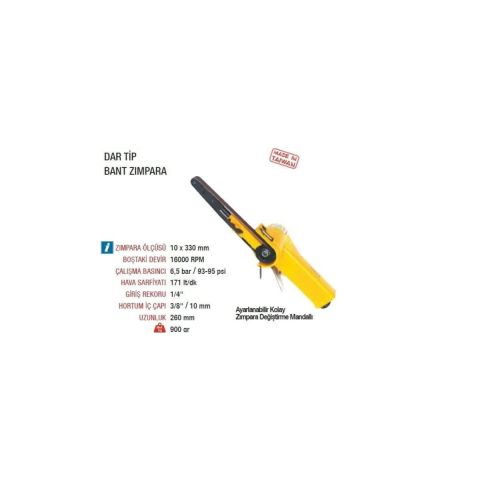Yama AT-7009 Havalı Dar Tip Bant Zımpara Makinesi