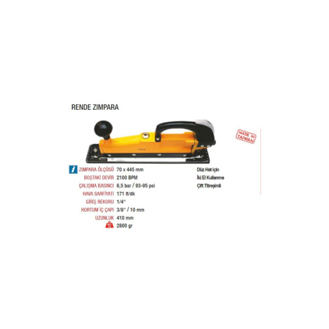 Yama AT-7019 Havalı Titreşimli Rende Zımpara Makinesi 70 x 445mm