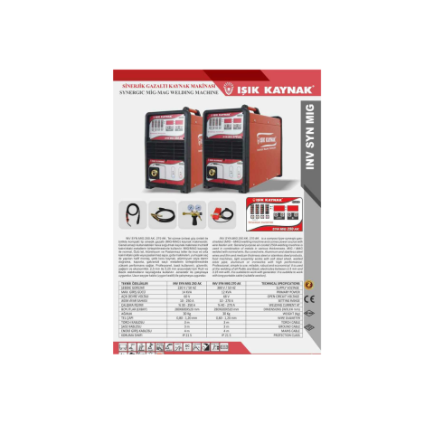 SYN MIG 270 AK Inverter Çanta Kaynak Makinesi