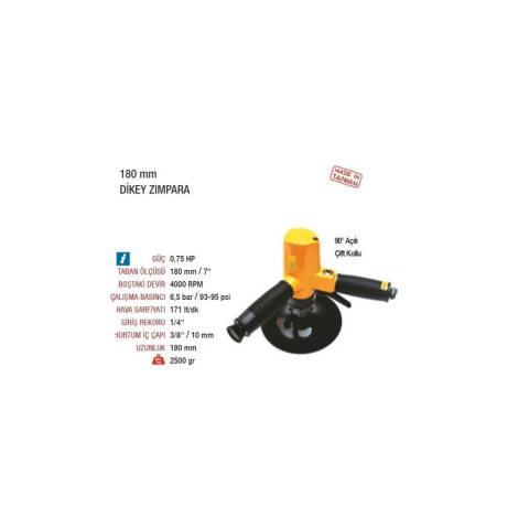 Yama AT-7070S Havalı Dikey Zımpara Makinesi 180mm