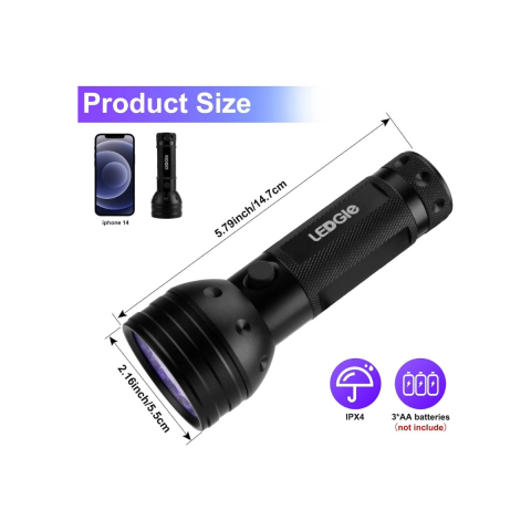 NT Lights Ultraviyole UV Led Fener Pilli 395-400 nm NTLUV1017