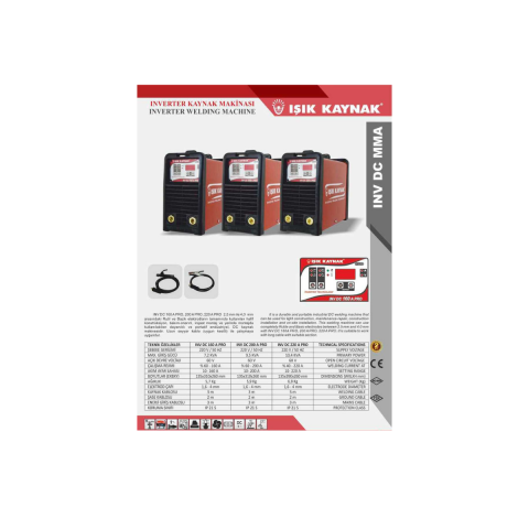 Inverter Dc 200 A Pro Elektrot Kaynak Makinesi